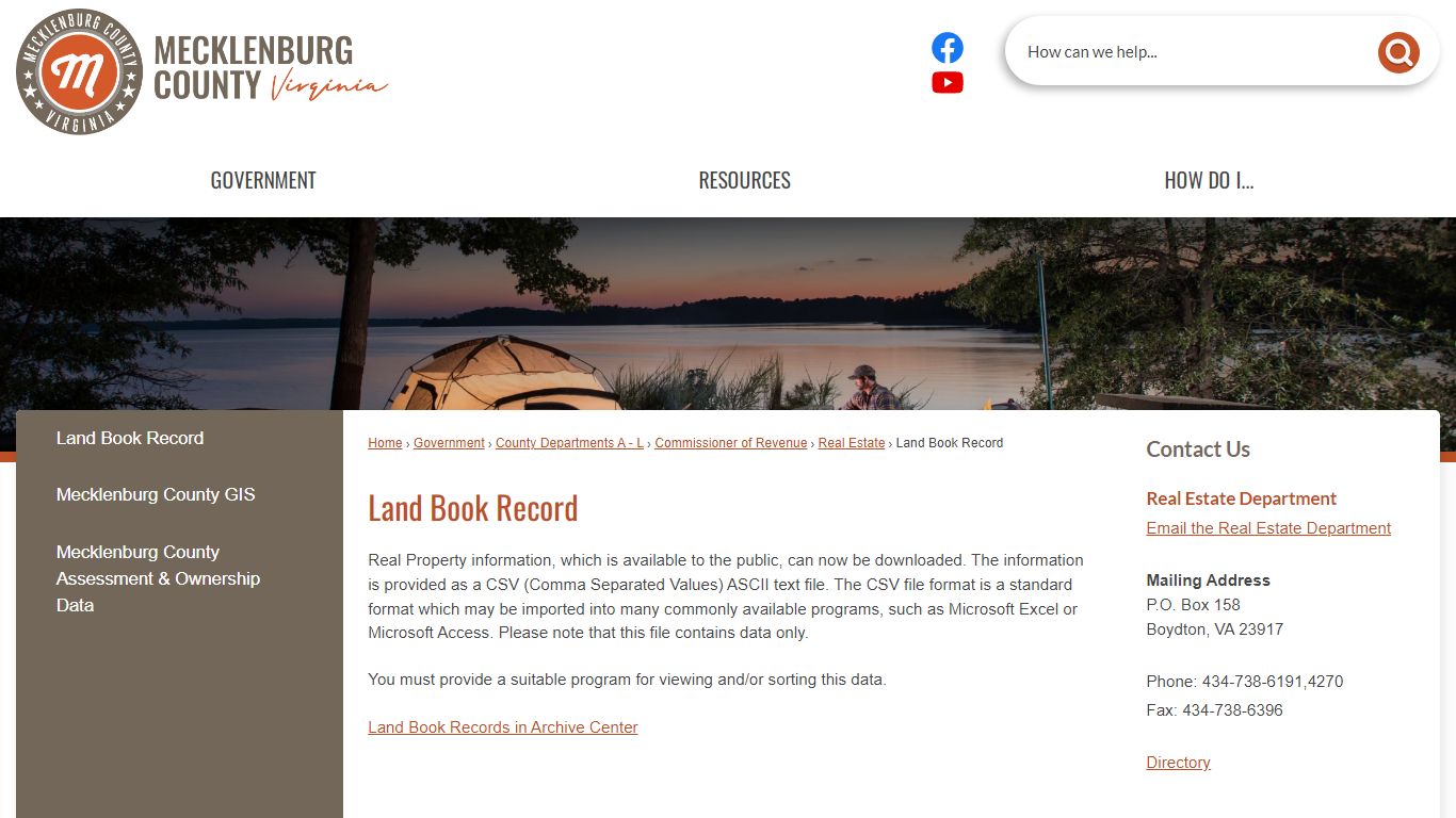 Land Book Record | Mecklenburg County, VA
